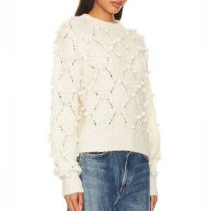 Lexi Pom Pom Sweater in Cream white ASTR the Label women’s XL new with tags
